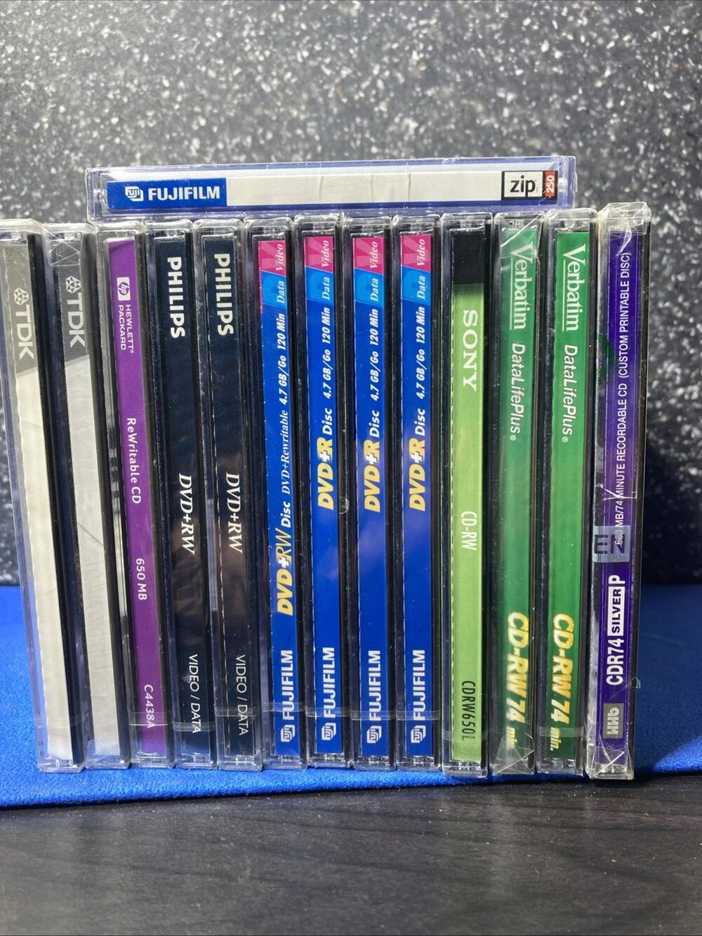 Blank Cds And DVDs And A Zip Disk